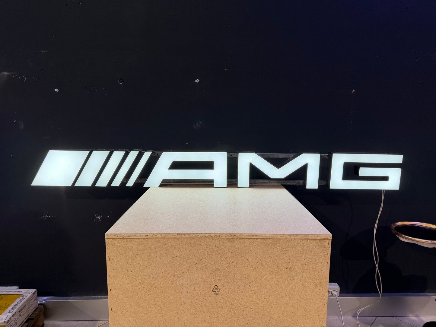 Mercedes Benz AMG Dealership Illuminated Sign Black #D55