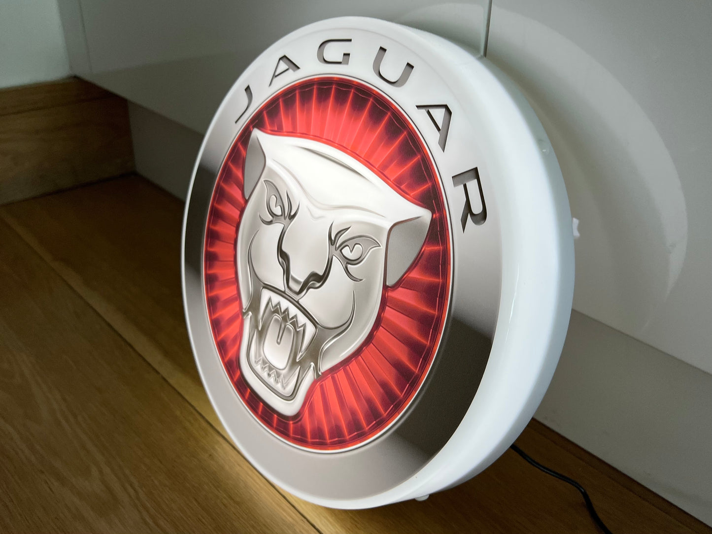 Jaguar Round Illuminated Logo Sign #B40