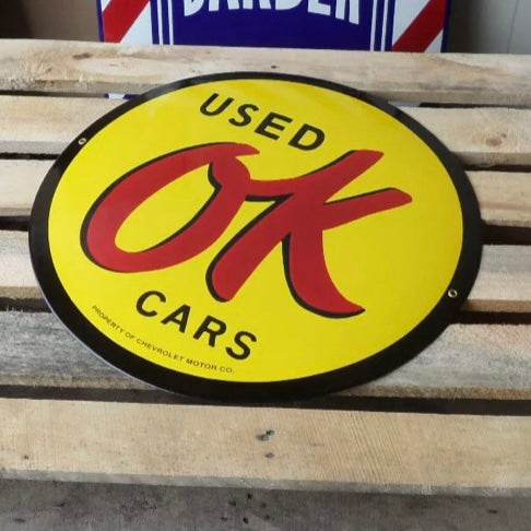 Chevrolet OK Cars Enamel Sign #A23