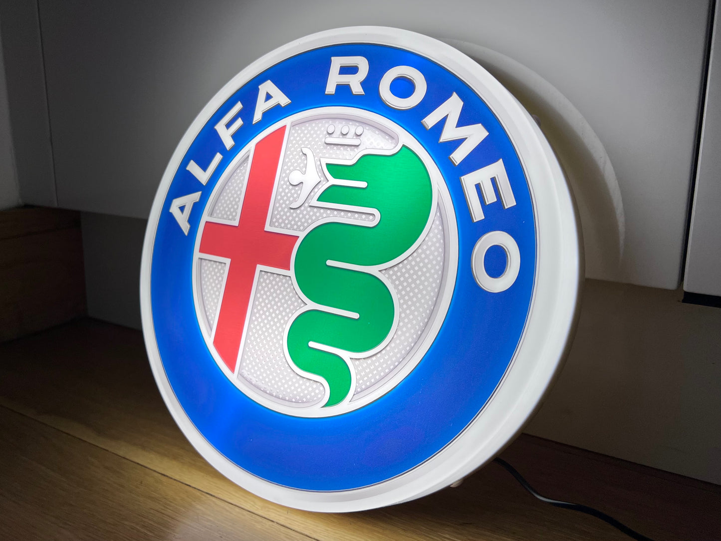 Alfa Romeo Round Illuminated Logo Sign #B4