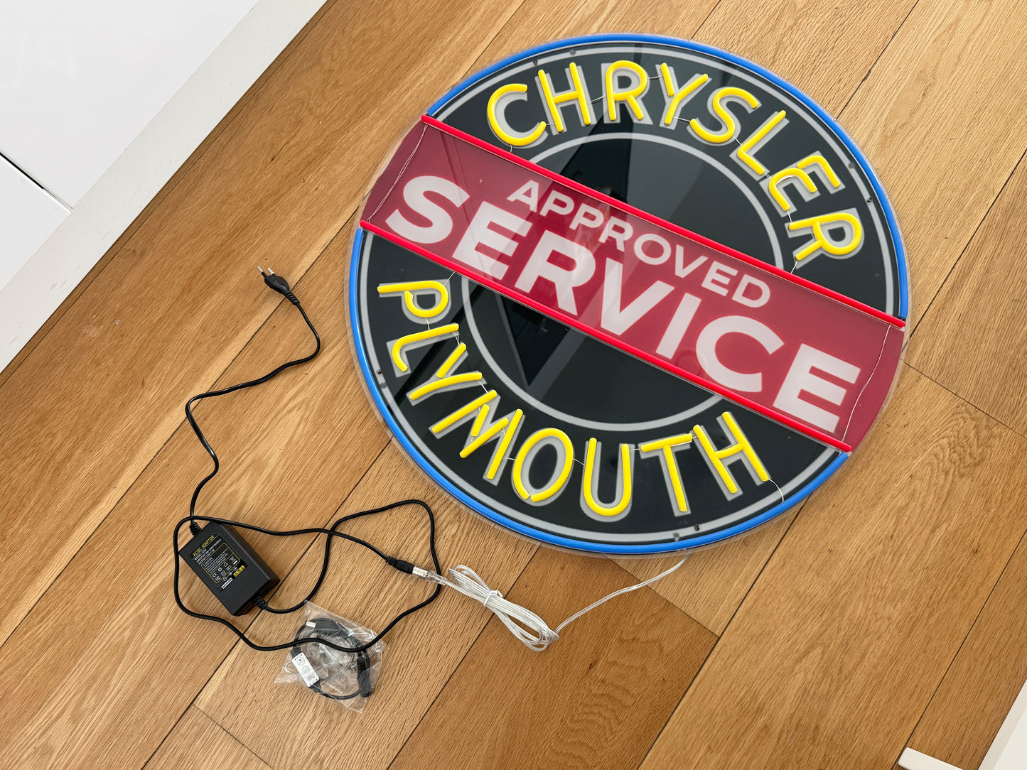 Chrysler Plymouth Neon Sign Approved Service #N142