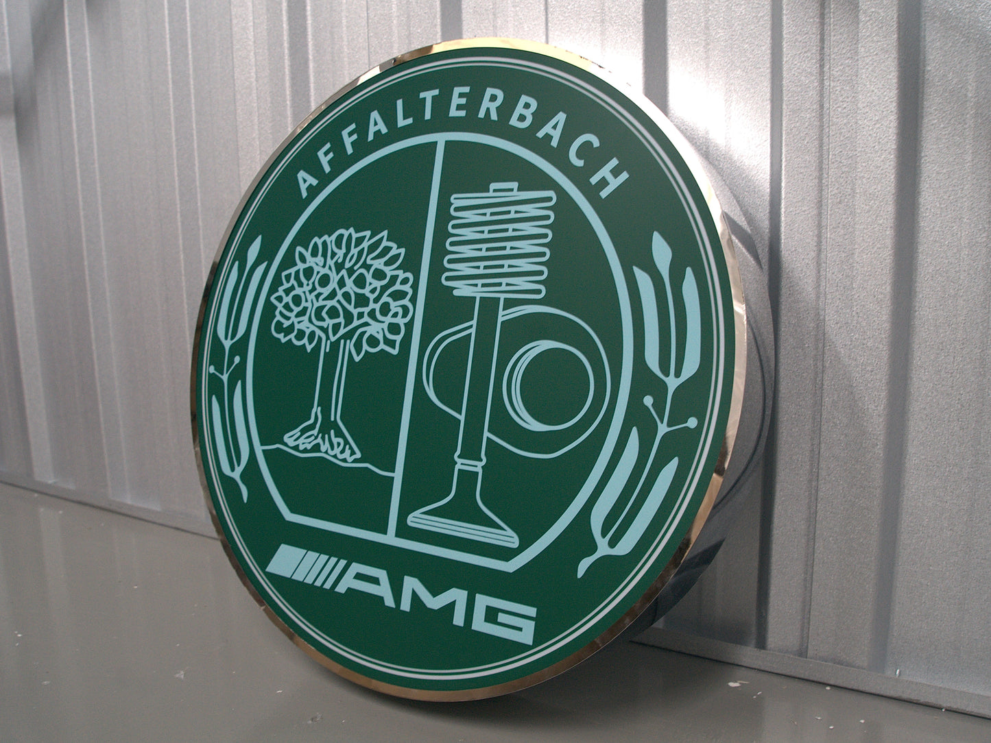 Mercedes Benz AMG Dealership Illuminated Sign Green #D59