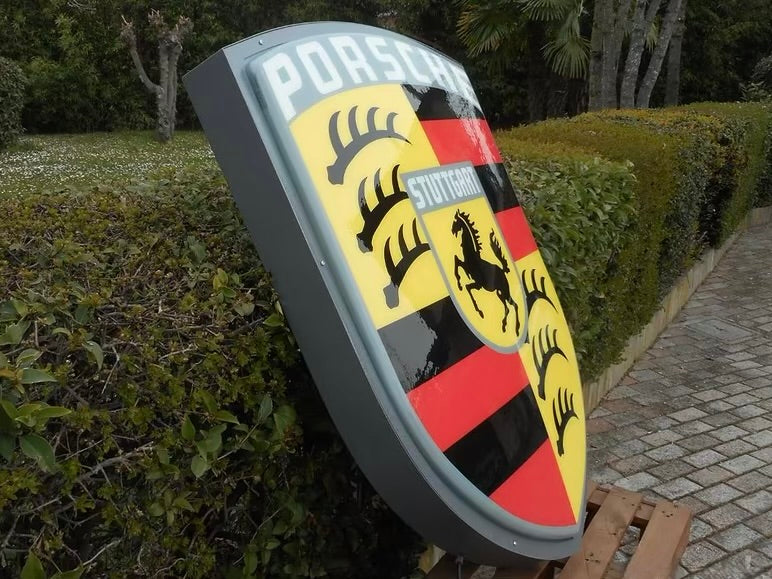 Porsche Crest Dealership Illuminated Sign #D38