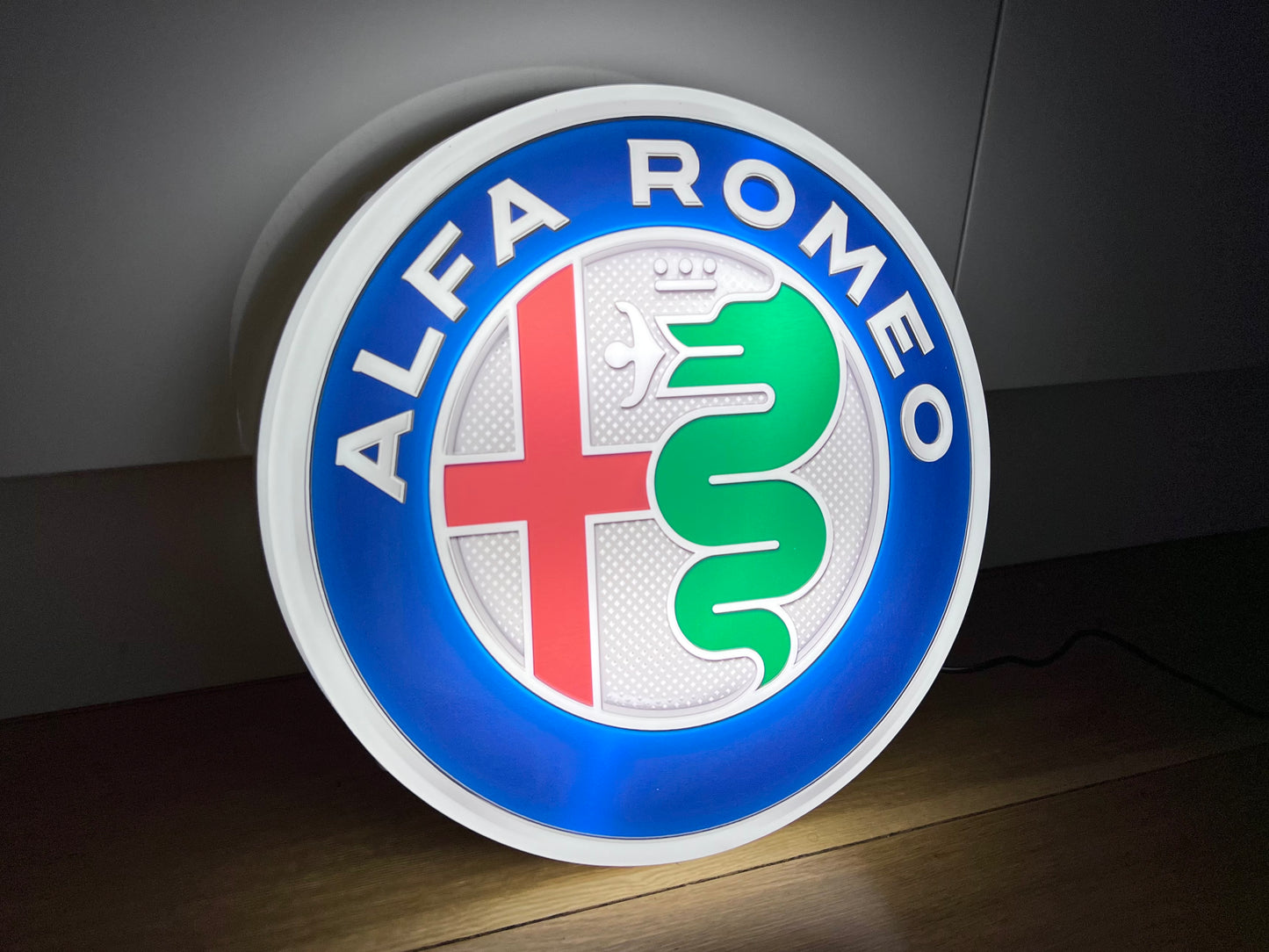 Alfa Romeo Round Illuminated Logo Sign #B4