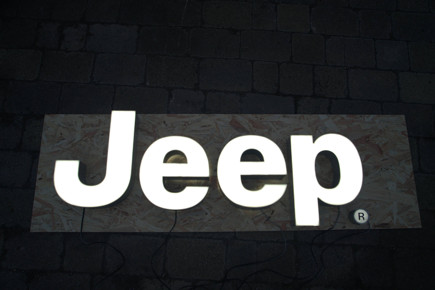 Jeep Dealership Illuminated Logo Sign #D47
