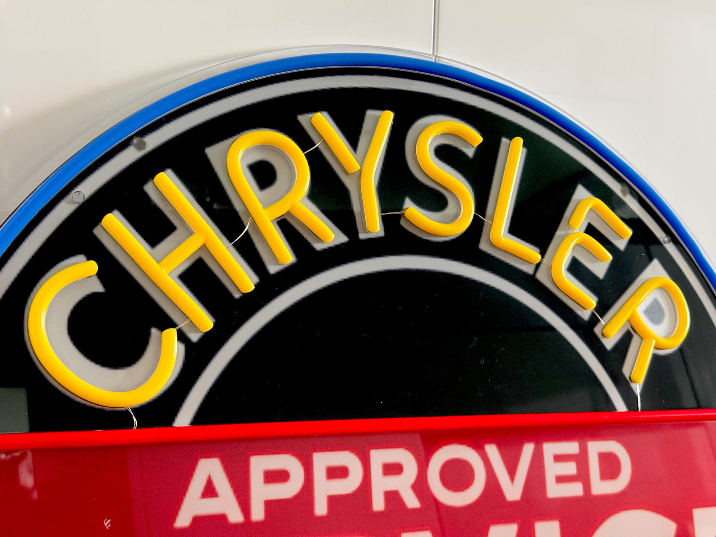 Chrysler Plymouth Neon Sign Approved Service #N142