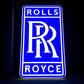 Rolls Royce Blue Illuminated Logo Sign #B60