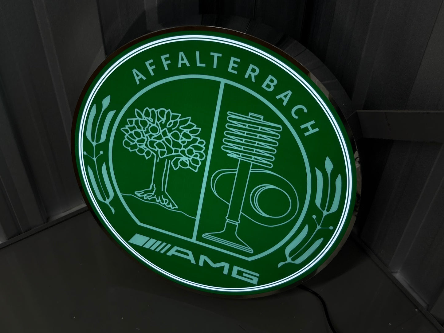 Mercedes Benz AMG Dealership Illuminated Sign Green #D59