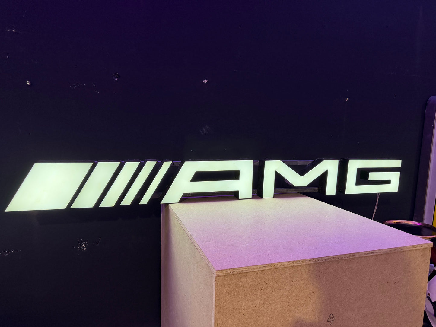 Mercedes Benz AMG Dealership Illuminated Sign Black #D55