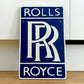 Rolls Royce Blue Metal Logo Sign #A96