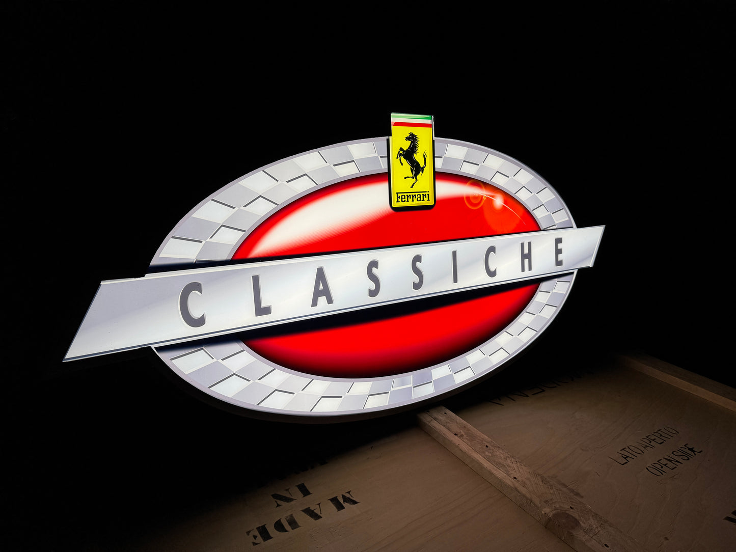 Ferrari Classiche Illuminated Logo Sign #D32