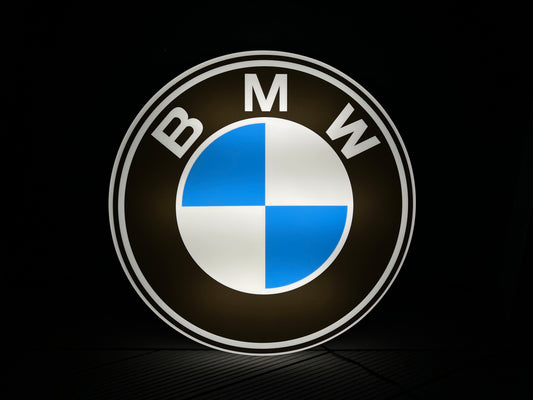 BMW Round Illuminated Logo Sign #B15