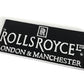 Rolls Royce Black Metal Plaque #A95