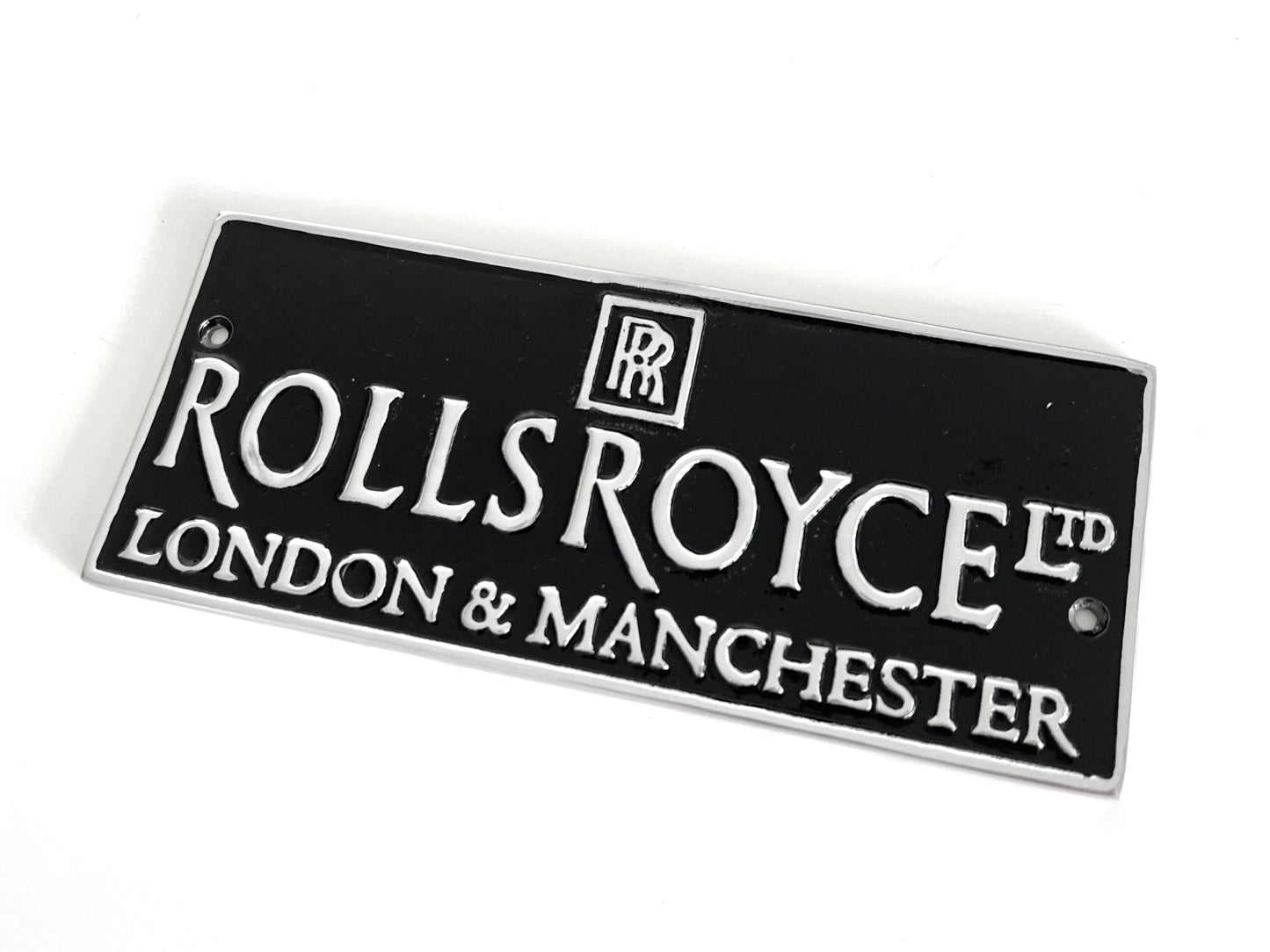Rolls Royce Black Metal Plaque #A95