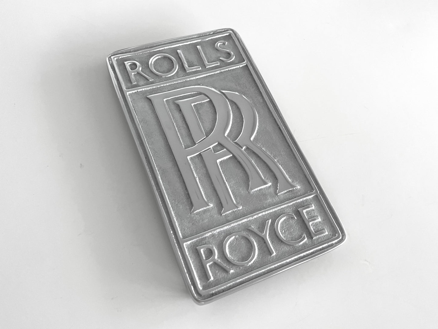 Rolls Royce Silver Metal Logo Sign #A97