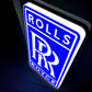 Rolls Royce Blue Illuminated Logo Sign #B60