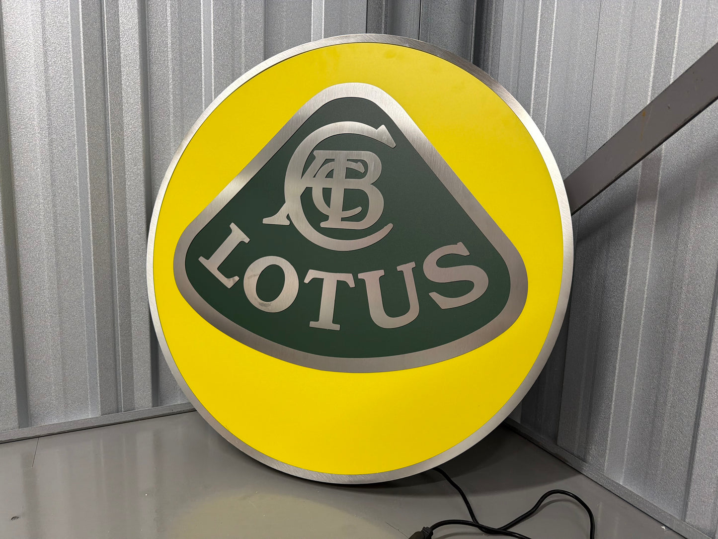 Lotus Illuminated Dealership Crest Logo Sign #D54