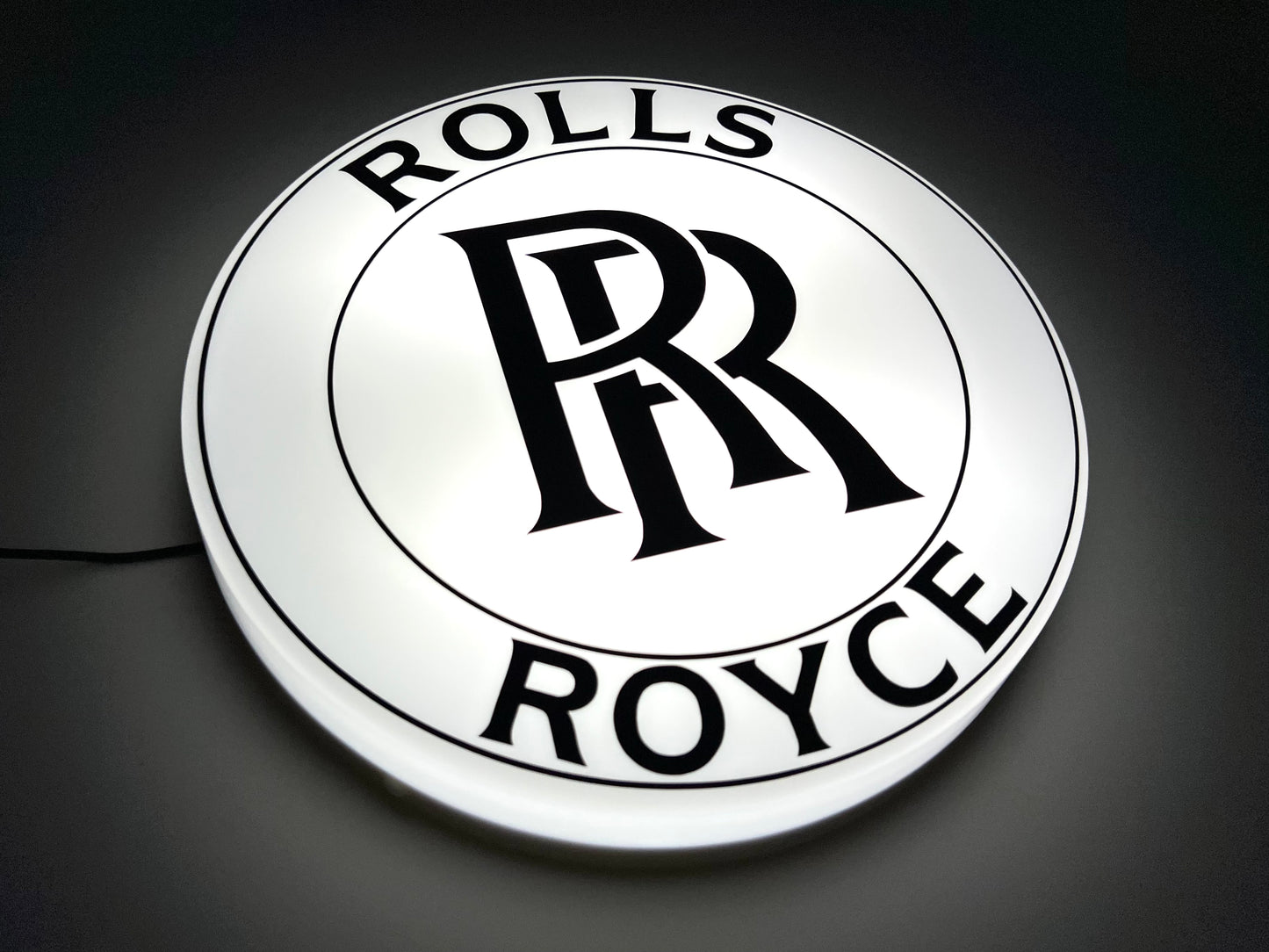 Rolls Royce Round Illuminated Logo Sign #B61