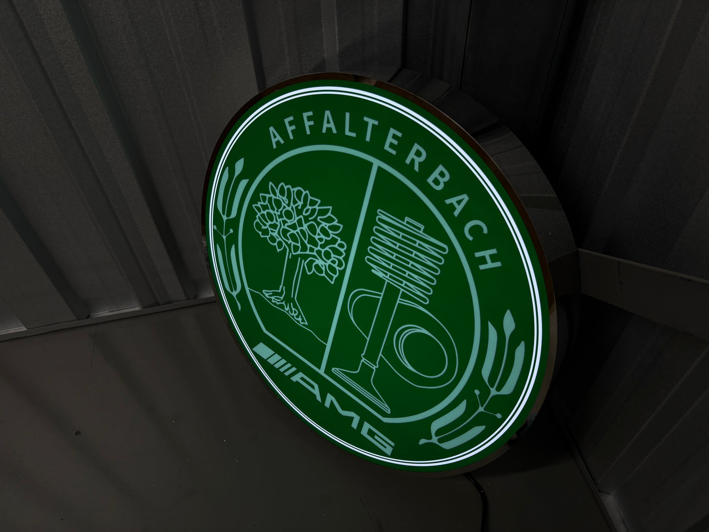 Mercedes Benz AMG Dealership Illuminated Sign Green #D59