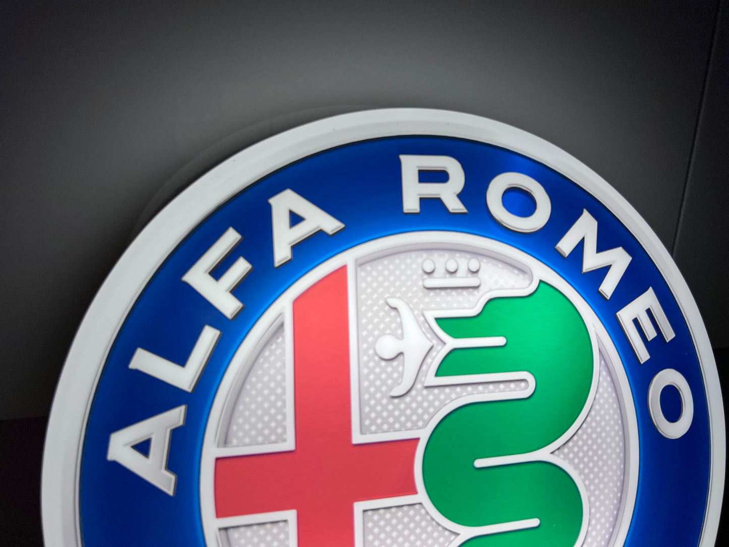 Alfa Romeo Round Illuminated Logo Sign #B4