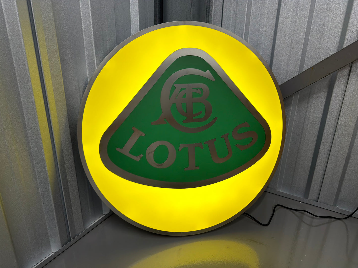 Lotus Illuminated Dealership Crest Logo Sign #D54