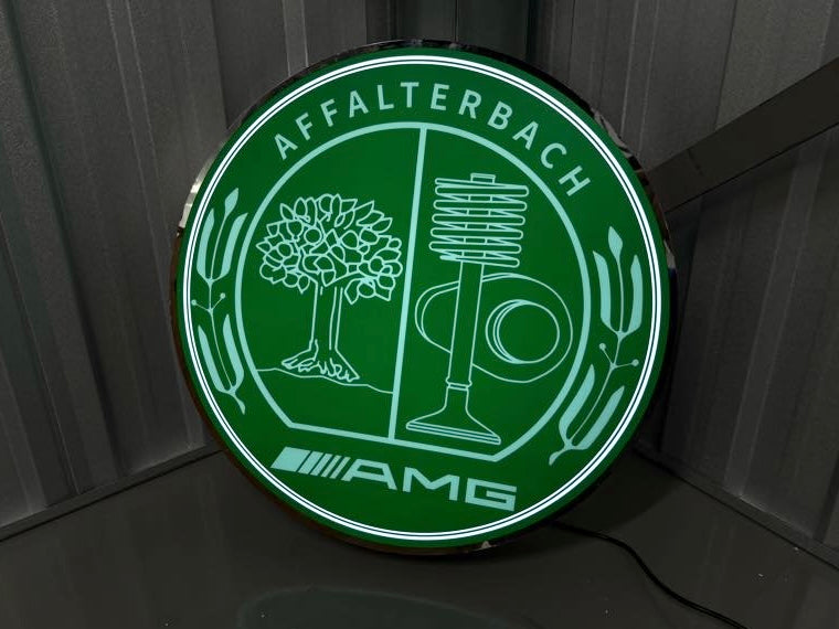 Mercedes Benz AMG Dealership Illuminated Sign Green #D59