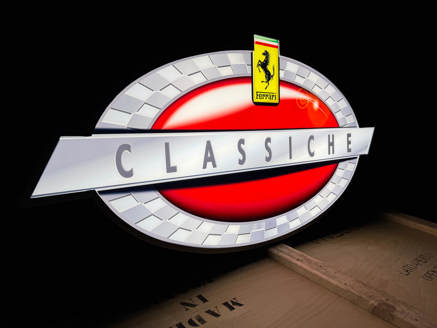 Ferrari Classiche Illuminated Logo Sign #D32
