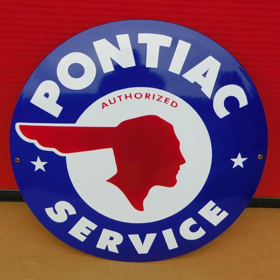 Pontiac Service Enamel Sign #A66