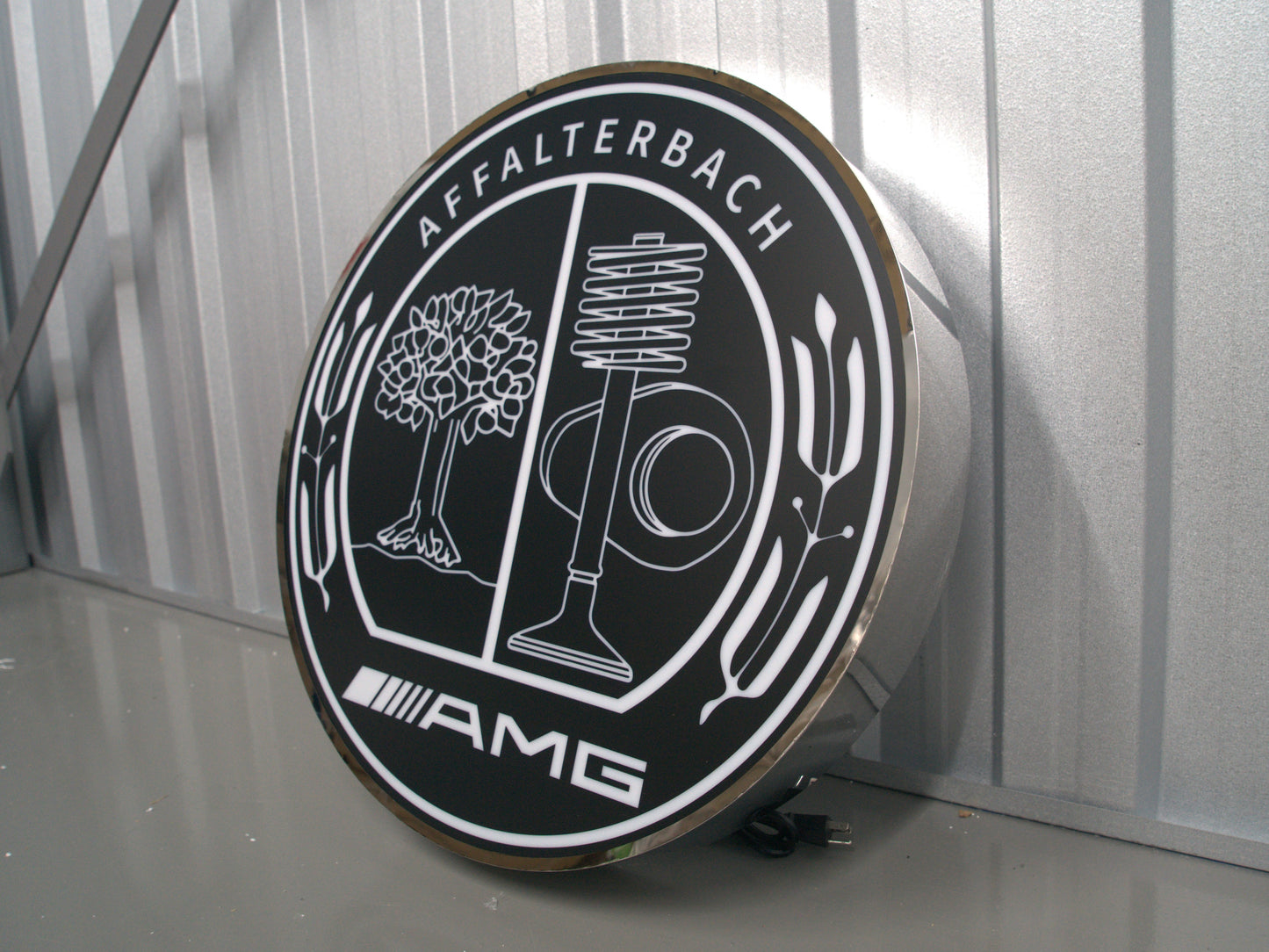 Mercedes Benz AMG Dealership Illuminated Sign Black #D53