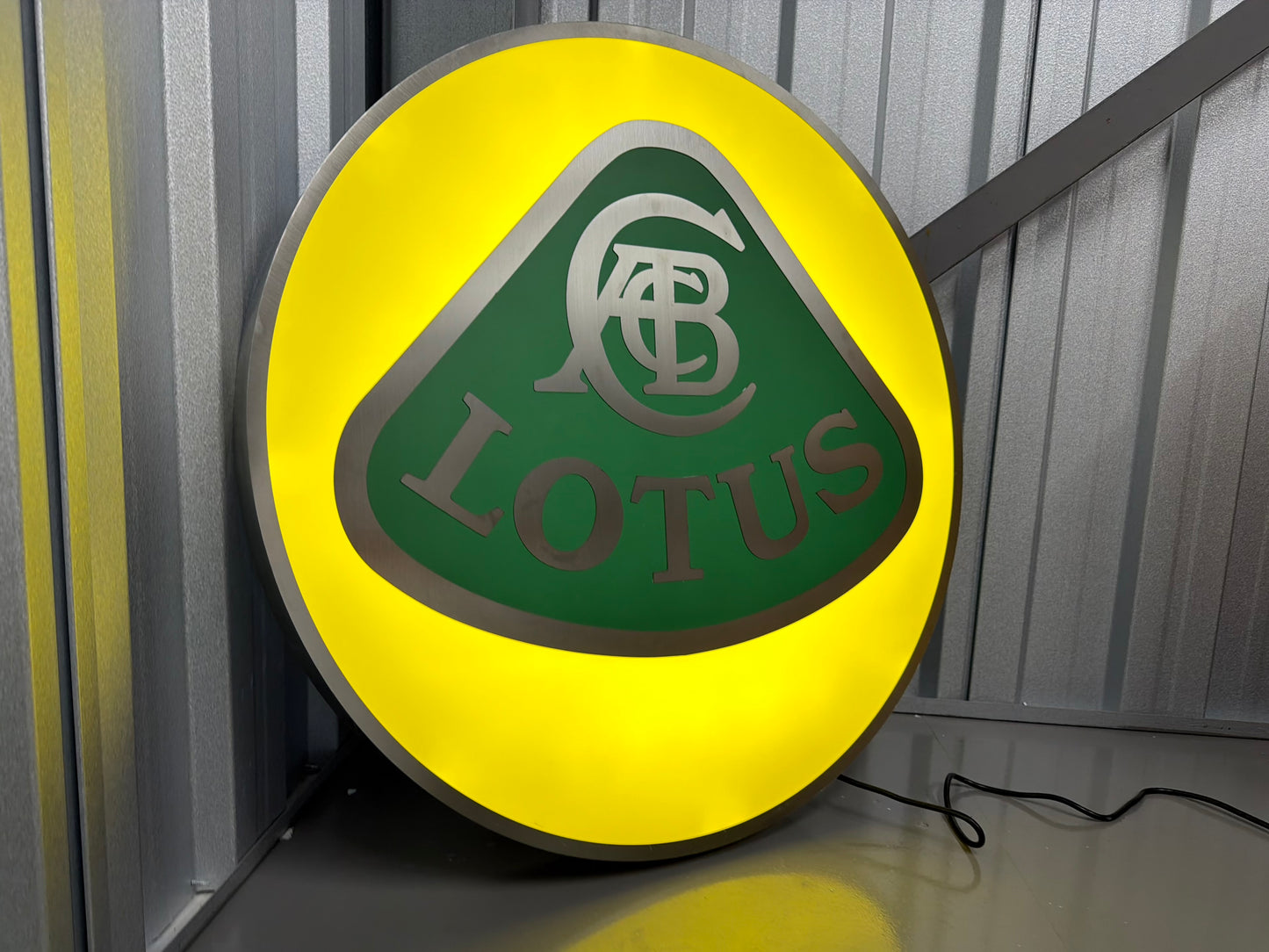 Lotus Illuminated Dealership Crest Logo Sign #D54