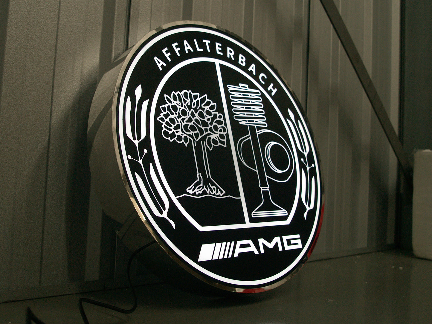 Mercedes Benz AMG Dealership Illuminated Sign Black #D53