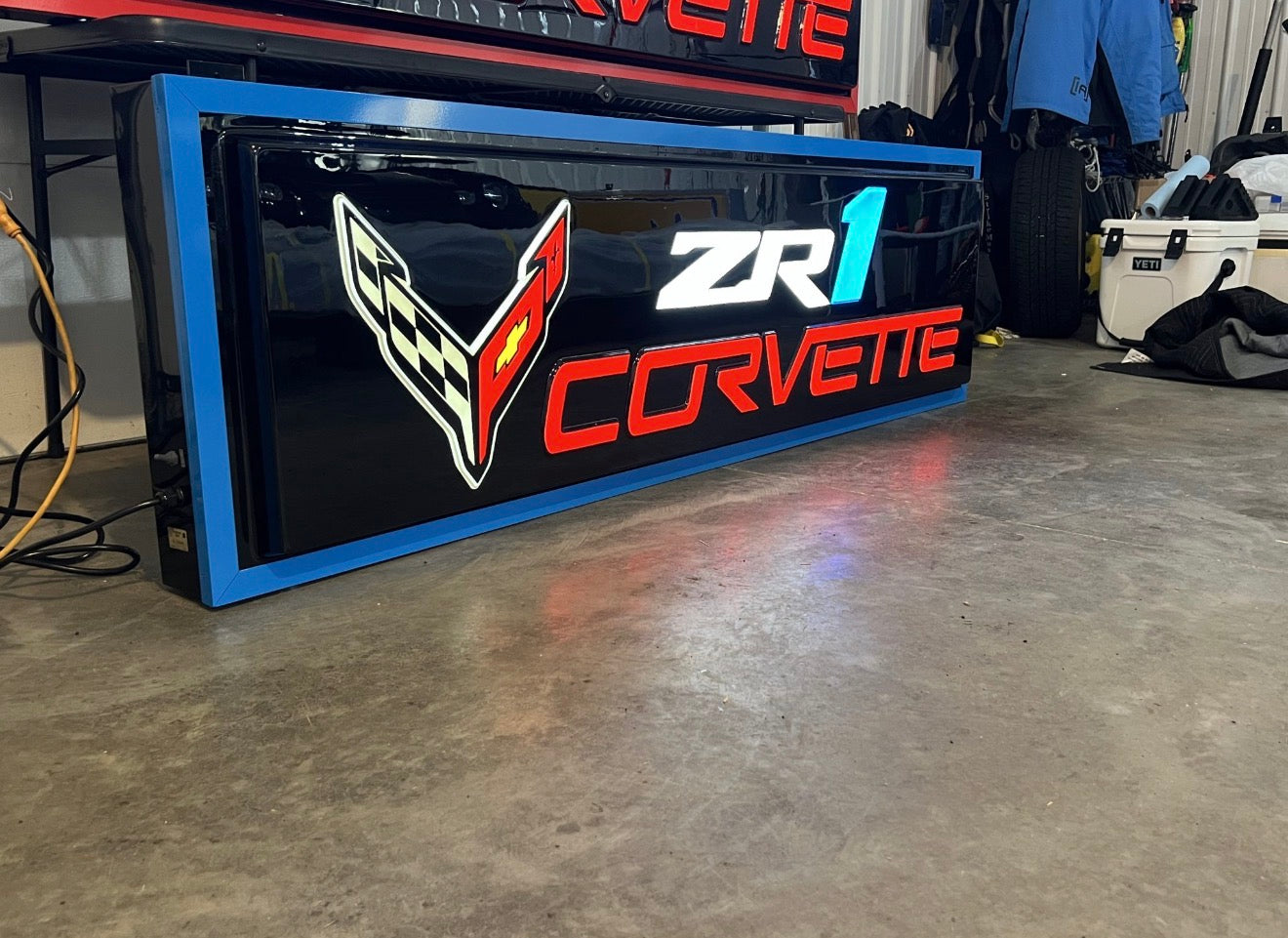 ZR1 Dealership Illuminated Logo Sign #D63