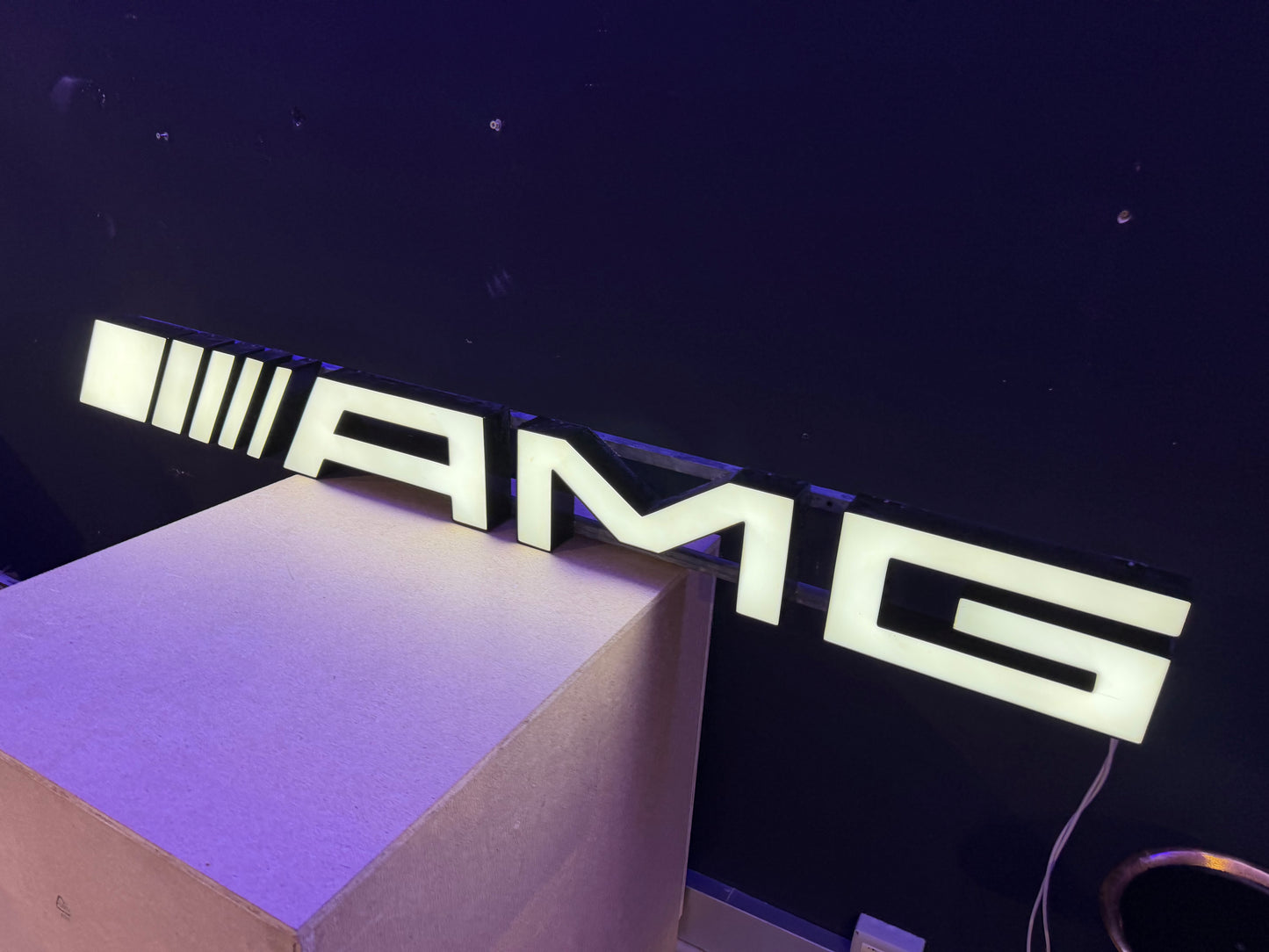 Mercedes Benz AMG Dealership Illuminated Sign Black #D55