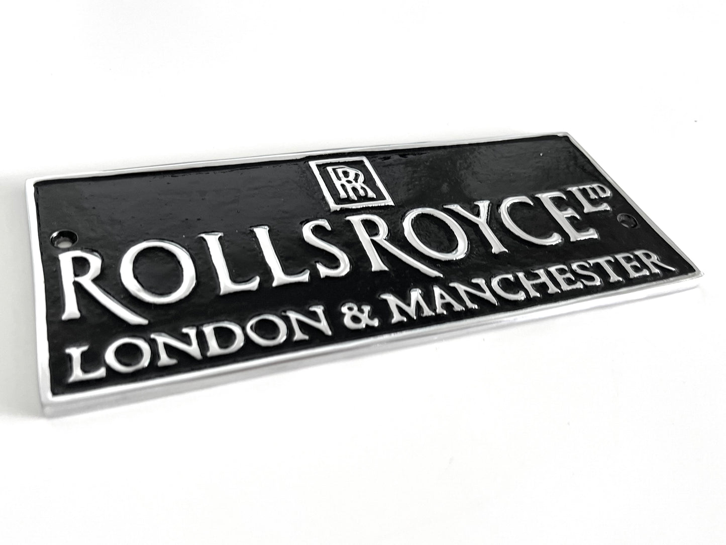 Rolls Royce Black Metal Plaque #A95