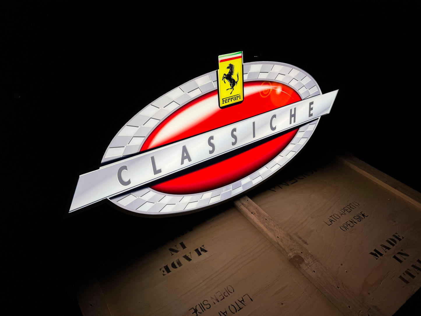 Ferrari Classiche Illuminated Logo Sign #D32