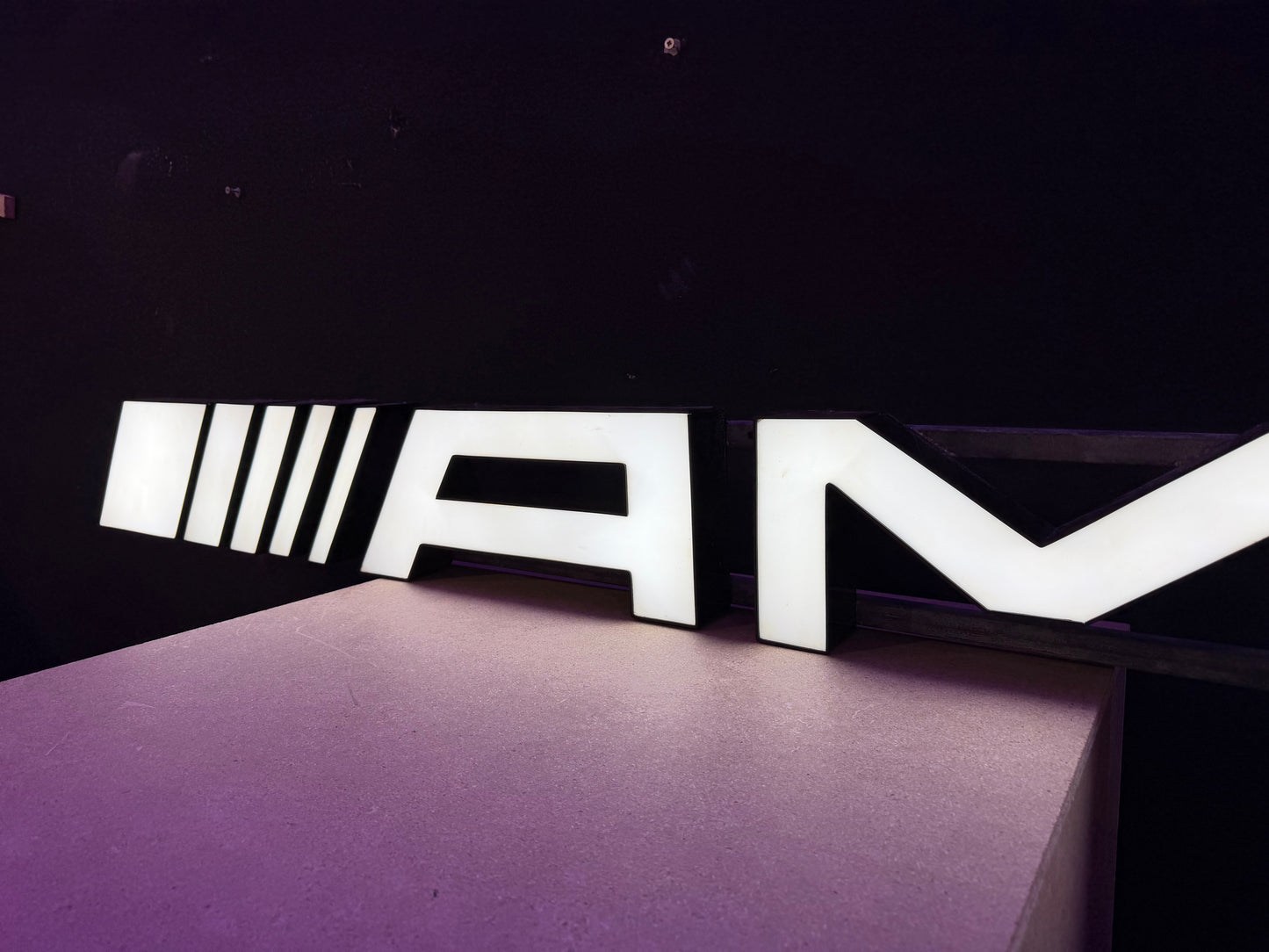 Mercedes Benz AMG Dealership Illuminated Sign Black #D55