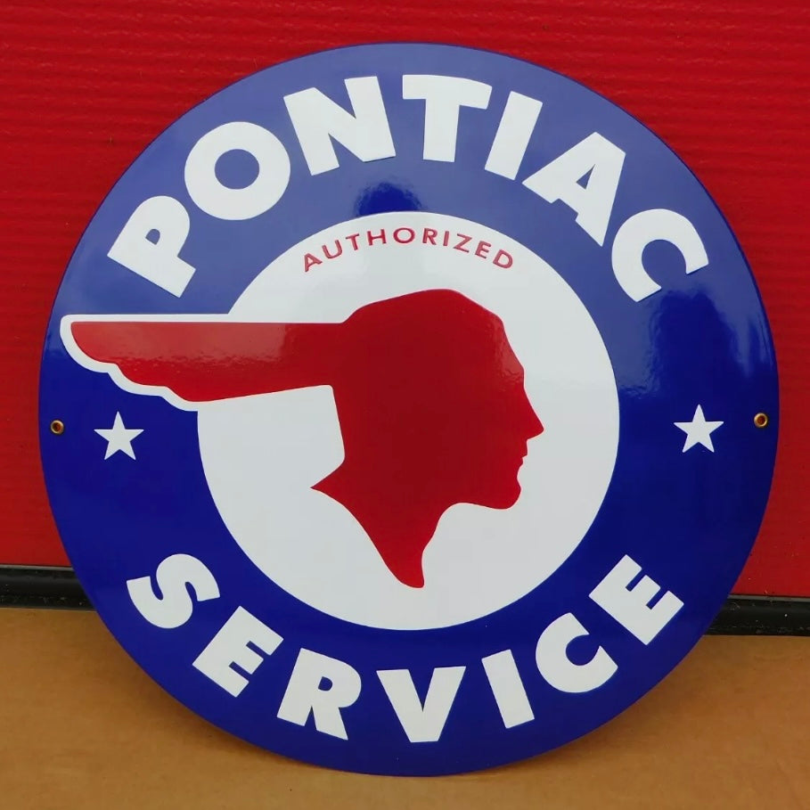 Pontiac Service Enamel Sign #A66
