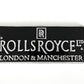 Rolls Royce Black Metal Plaque #A95