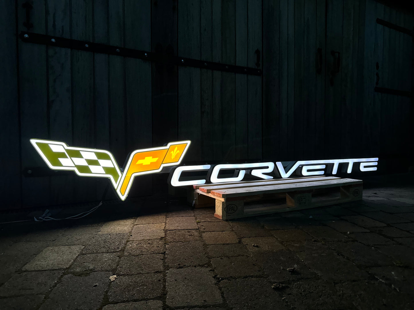 Corvette Dealership Illuminated Logo Sign #D3