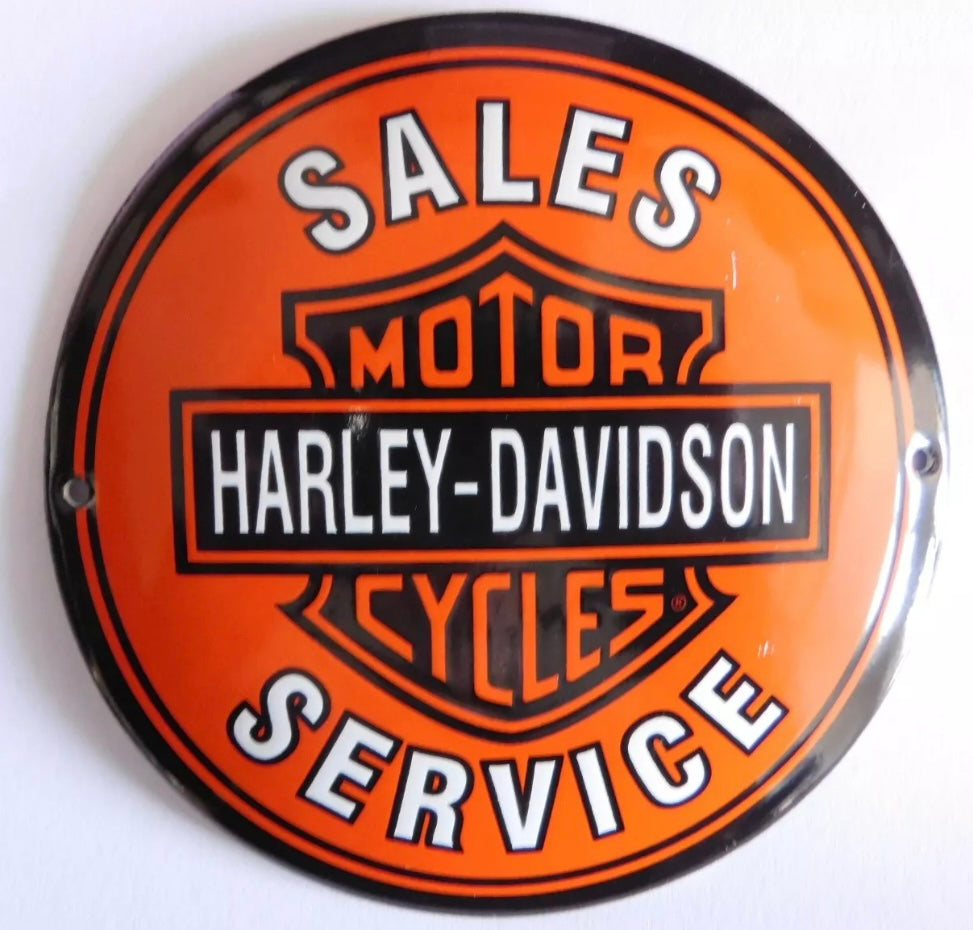 Harley Davidson Motorcycles Enamel Sign #A52
