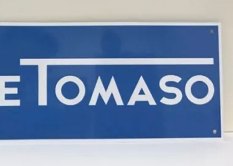 DeTomaso Enamel Metal Sign #A113