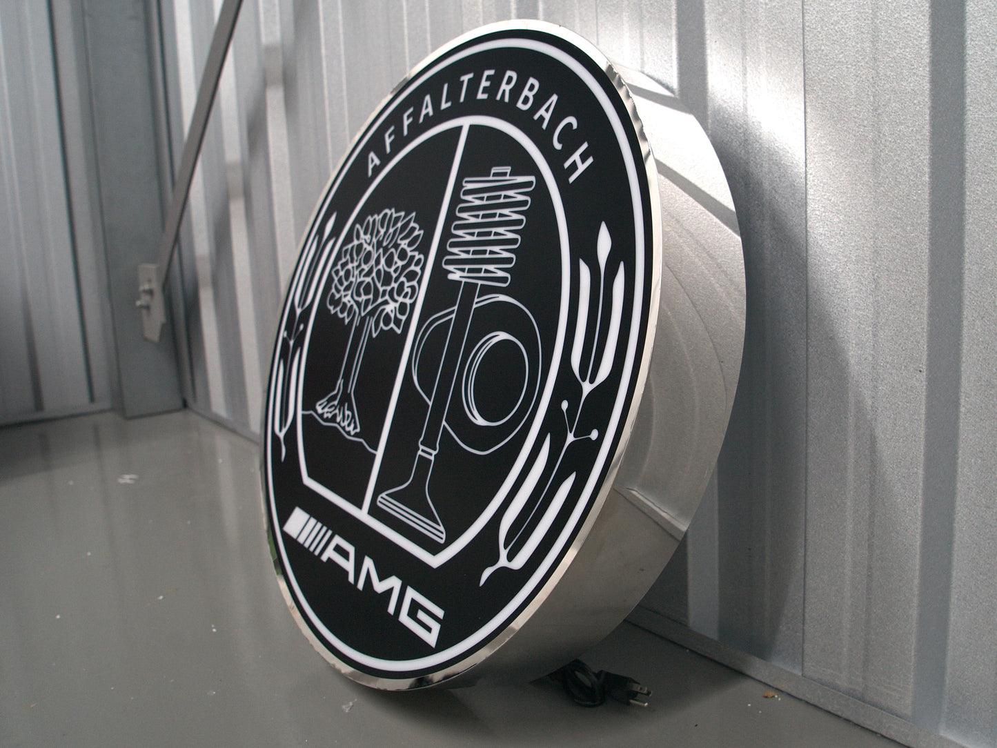 Mercedes Benz AMG Dealership Illuminated Sign Black #D53