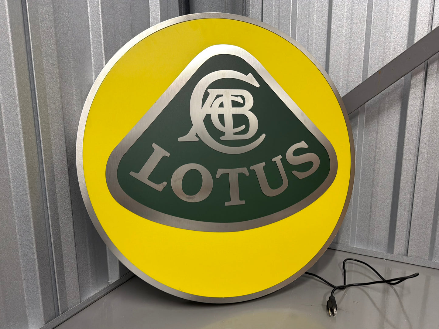 Lotus Illuminated Dealership Crest Logo Sign #D54