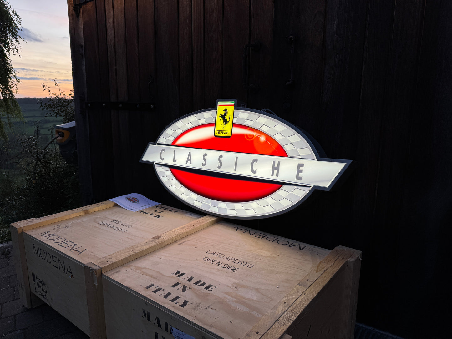 Ferrari Classiche Illuminated Logo Sign #D32
