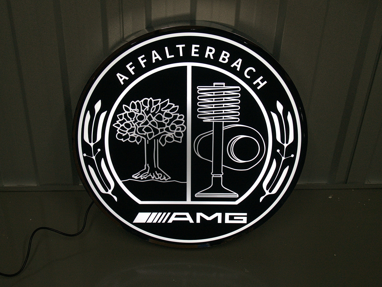 Mercedes Benz AMG Dealership Illuminated Sign Black #D53