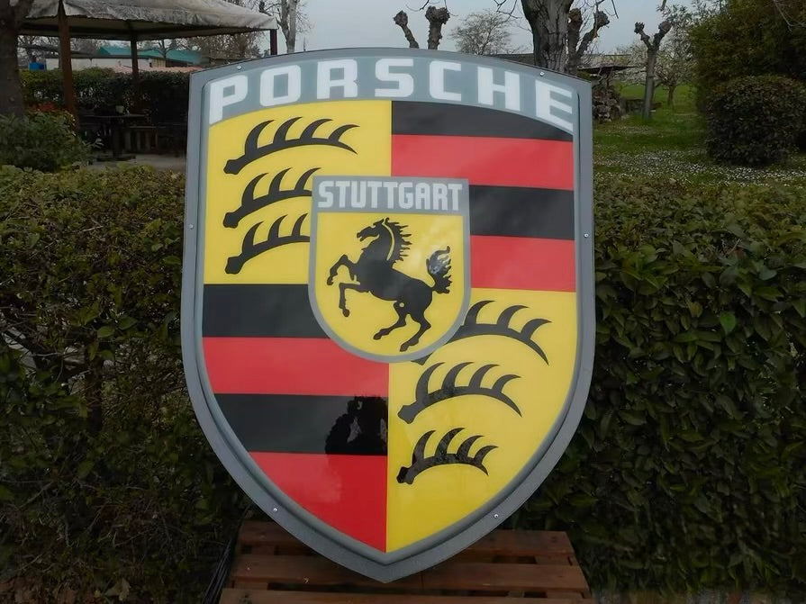 Porsche Crest Dealership Illuminated Sign #D38