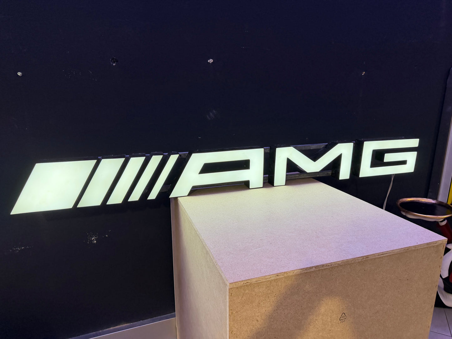 Mercedes Benz AMG Dealership Illuminated Sign Black #D55