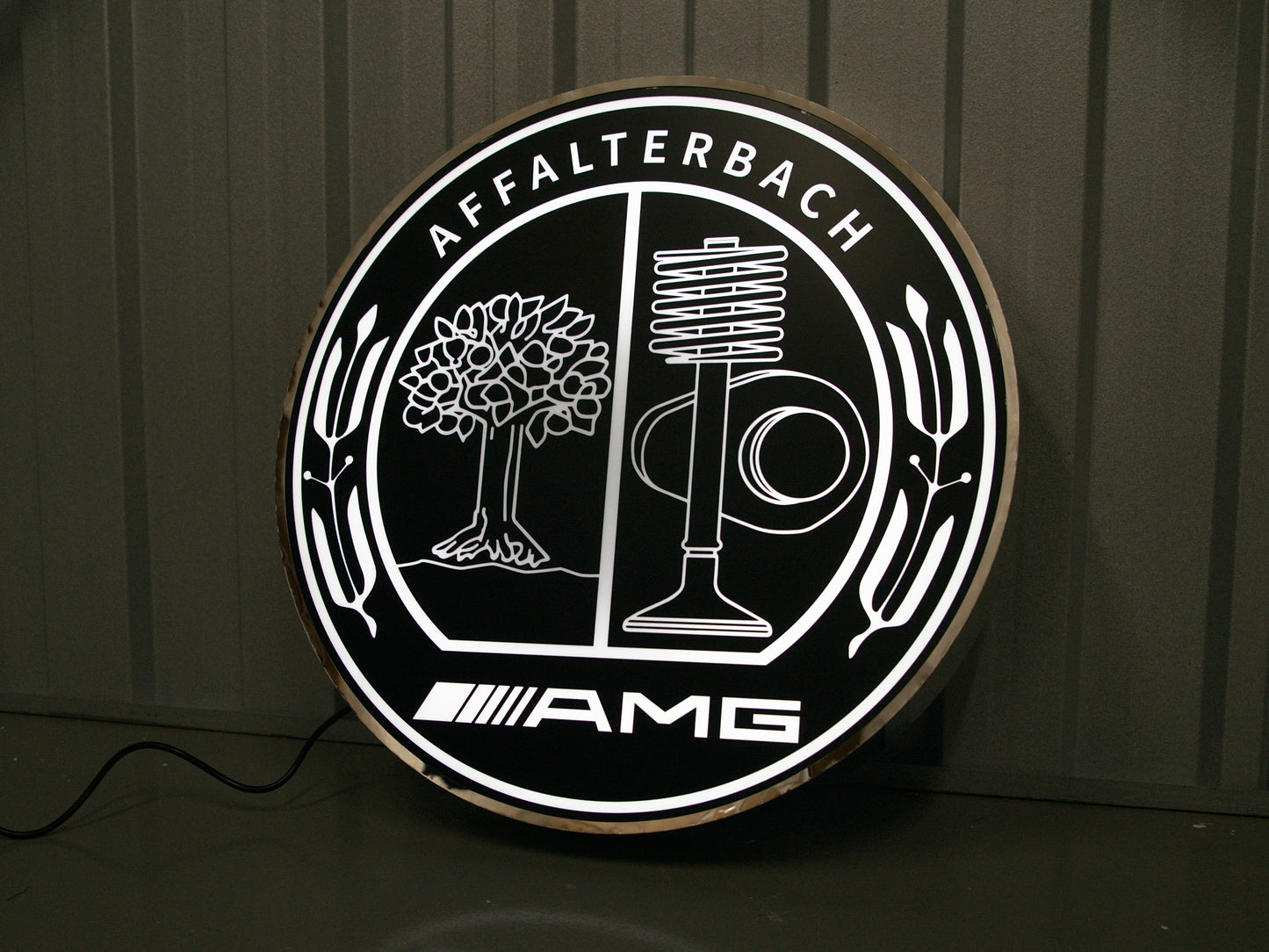 Mercedes Benz AMG Dealership Illuminated Sign Black #D53