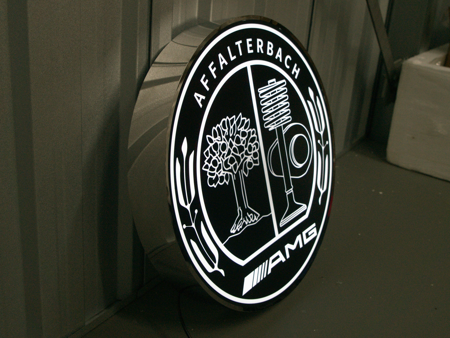 Mercedes Benz AMG Dealership Illuminated Sign Black #D53