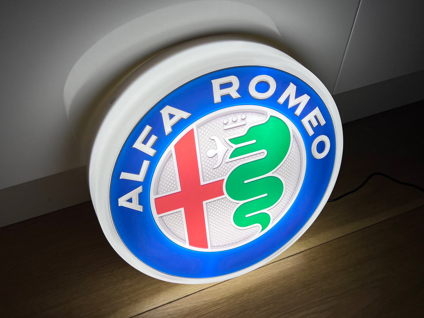 Alfa Romeo Round Illuminated Logo Sign #B4